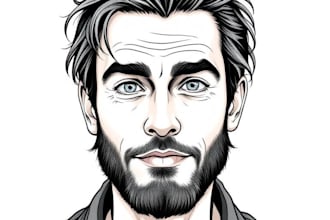 make a gorgeous hedcut wsj style portrait from a photo for you