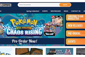 build your pokemon shopify store funko website, action toy, trading card website