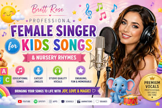 be your female singer for kid song, nursery rhymes, educational, jingles