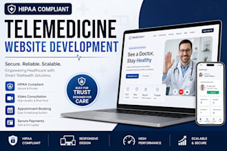 develop hipaa compliant ai telemedicine website, doctor consultation site