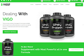 design gut health supplement website, digestive supplement shopify store