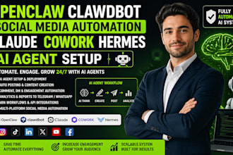 openclaw clawdbot social media automation claude cowork hermes ai agent setup