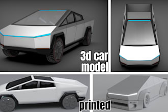 do 3d printable stl car model, vehicle or truck model, and blender rc car model