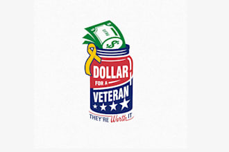 design military focused non profit raising money veterans logo