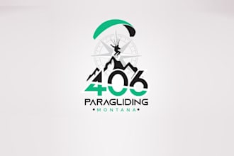 design montana best adventure paragliding training gear logo
