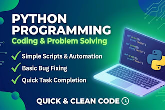 python programming, scripts and coding tasks