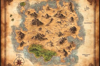 draw creative illustrated maps for games and travel