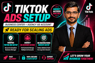 setup tiktok ads tiktok business center and agency ad account for your business