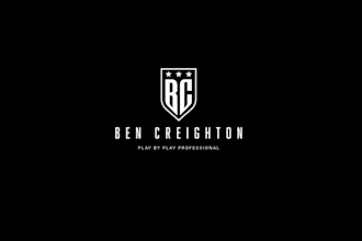 design personal brand play announcer logo