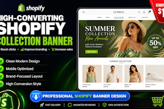 design high converting shopify collection page banners