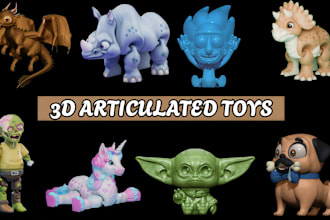 create 3d articulated model plush toy 3d action figurine bjd model 3d printing
