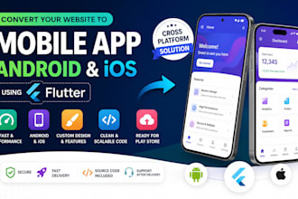 convert your website to cross platform app with flutter