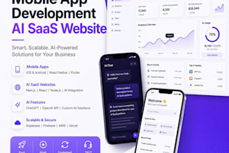 do mobile app development, ai saas website, ai web development