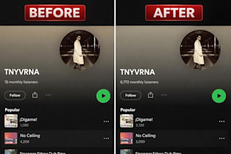 promote your spotify music organically to increase streams, followers, and mont