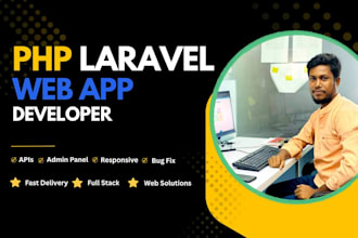 develop secure PHP laravel web app with react API integration