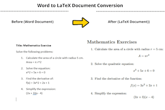 convert PDF or word to latex professionally