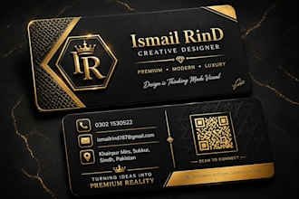 design modern professional business card with qr code in 24 hours