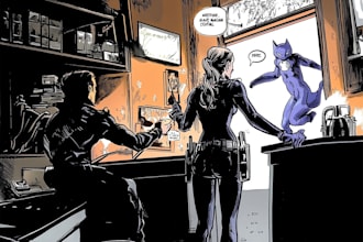 draw comic book illustration, comic illustration, comic book page, comic