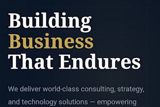create a professional business website for your company