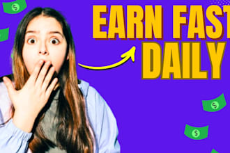 design professional thumbnails for online earning and finance