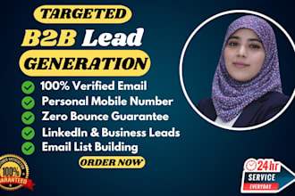 do b2b lead generation, cold email outreach and verified email list building
