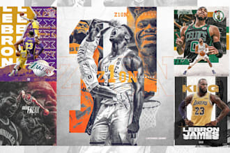 design eye catching sports posters and graphics