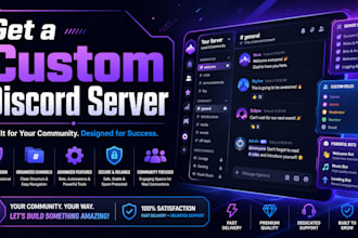 make an affordable custom discord server for you