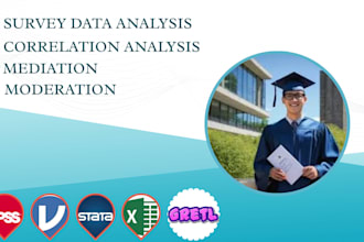 survey data analysis, regression, correlation, mediation and moderation in spss