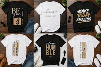 design custom typography t shirt and merchandise graphics