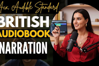 narrate audiobook or kindle novel master audiobook to acx and audible standard