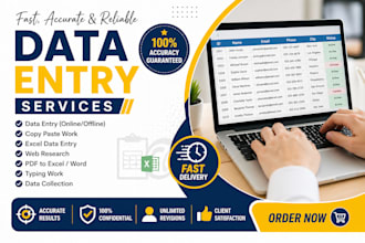accurate typing work, copy paste tasks, handwritten notes to