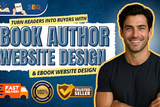 design a professional book author website, ebook website or wix author website