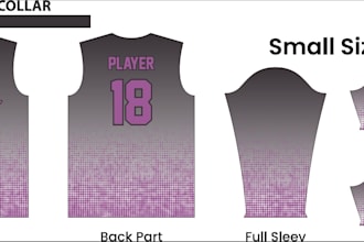 print ready sublimation files for your sports jerseys ready for production