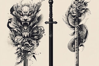 made a character traditional tattoo art