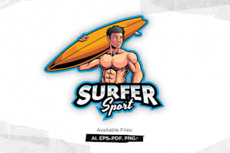 design professional boat, beach logo