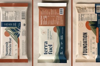 create modern packaging mockup, 3d product, wrapper, fda compliant label design