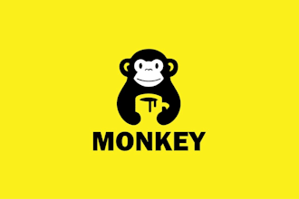 design unique monkey mascot, esports mascot, cartoon character logo