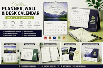design wall calendars and desk calendars professionally