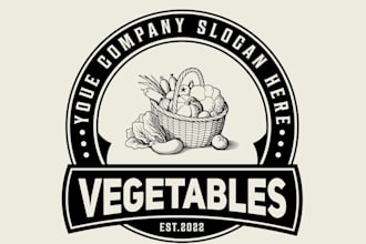 design a fresh vegetable logo for your brand