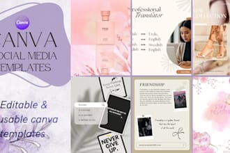 design high quality editable canva templates