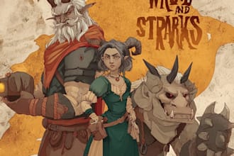 draw dnd art, fantasy illustration, for dnd party