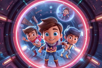 create childrens  book illustrations and  kids story book