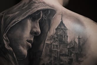 create unique realism tattoo design with my style
