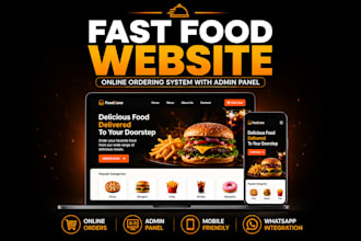 build fast food website, restaurant website, food truck and catering website