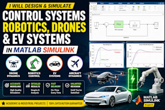 build and simulate control systems, robotics and drone models in matlab simulink