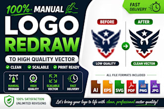 redraw your logo into a clean vector