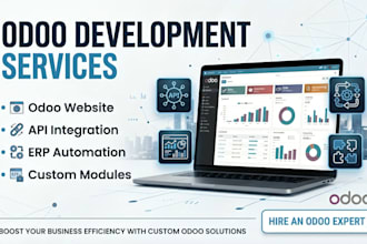 build odoo website with API integration, automation and custom modules