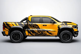 stylish food truck wrap, food trailer wrap