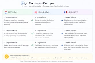 translate texts in a few languages