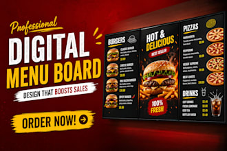 menu design digital menu digital menu board tv screen menu animated menu